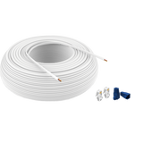 Trolmaster 500ft RJ12 White Cable Roll w/ 100 pcs Connectors