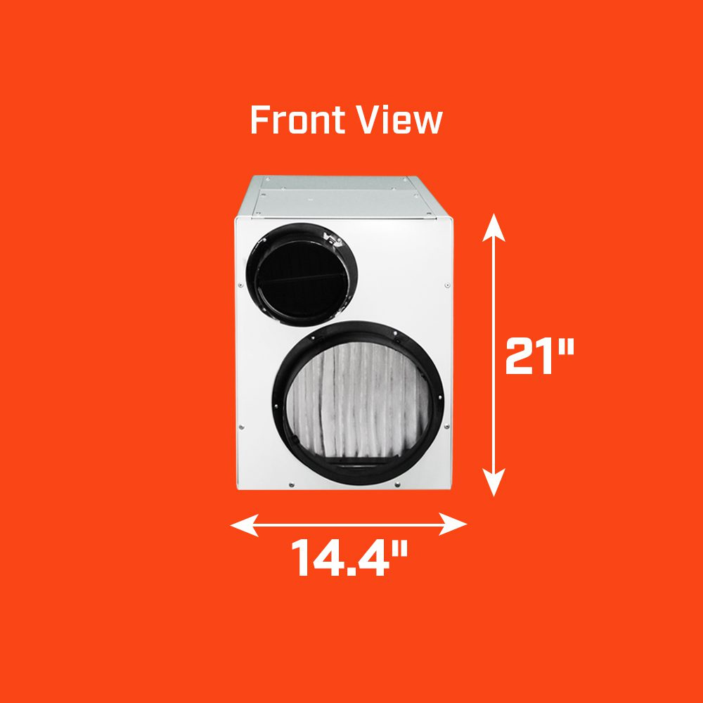 Santa Fe Ultra120 Ventilating Dehumidifier - Dimensions 2