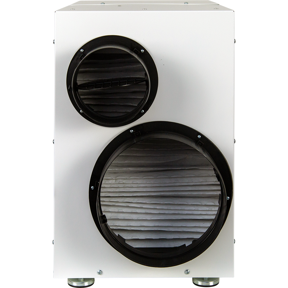 Side Angle of the Santa Fe Ultra120 Whole House Ventilating Dehumidifier