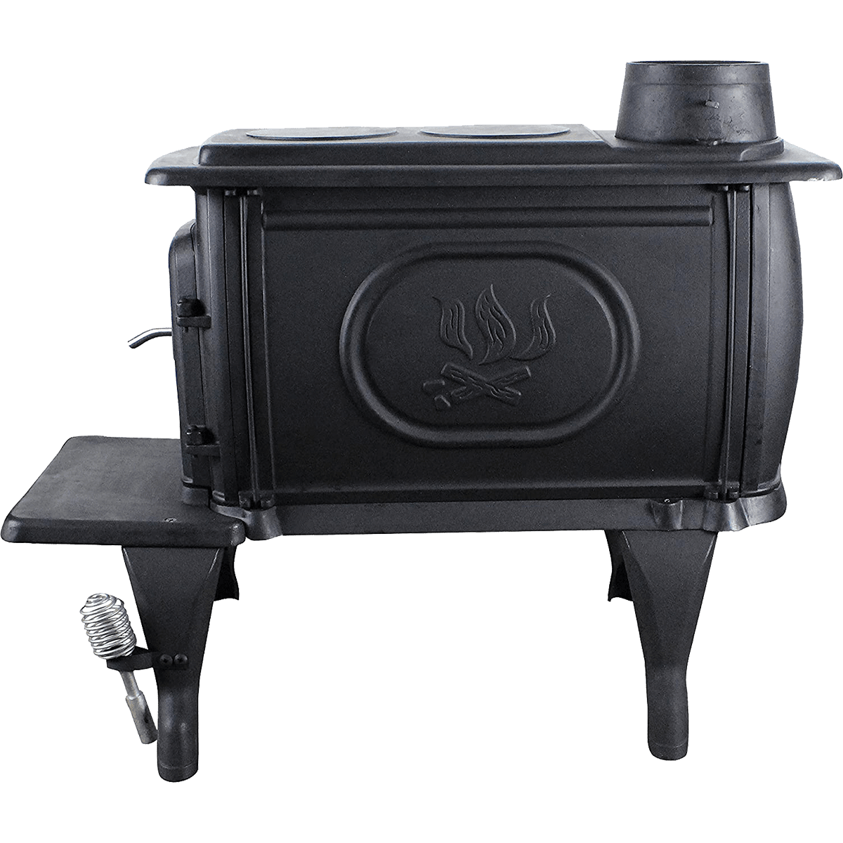 US Stove 900 Sq. Ft. Cast Iron Wood Stove - Left Side