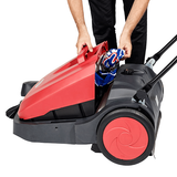 Viper PS480 Manual Push Floor Sweeper - Hopper Open