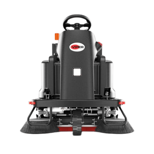 Viper ROS1300 Ride-On Sweeper with 34 Gallon Hopper - Front
