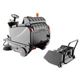 Viper ROS1300 Ride-On Sweeper with 34 Gallon Hopper - Trolley Hopper
