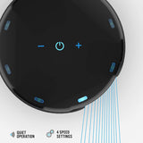 Vornado Atom 1 Oscillating Desktop Tower Fan - Top View with Controls