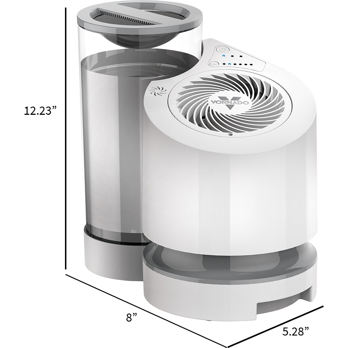 Vornado EV100 Whole Room Humidifier - Dimensions