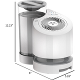Vornado EV100 Whole Room Humidifier - Dimensions