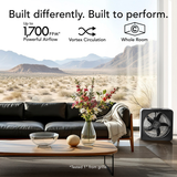 Vornado Model 80 High Velocity Electric Box Fan - Infographic 1