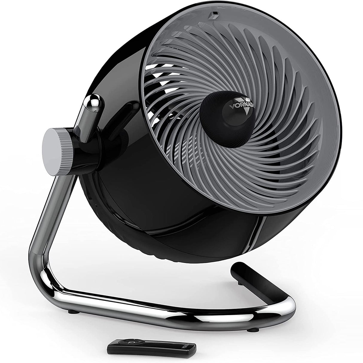 Vornado Pivot6 Medium Air Circulator Fan - Angle View with Remote Control