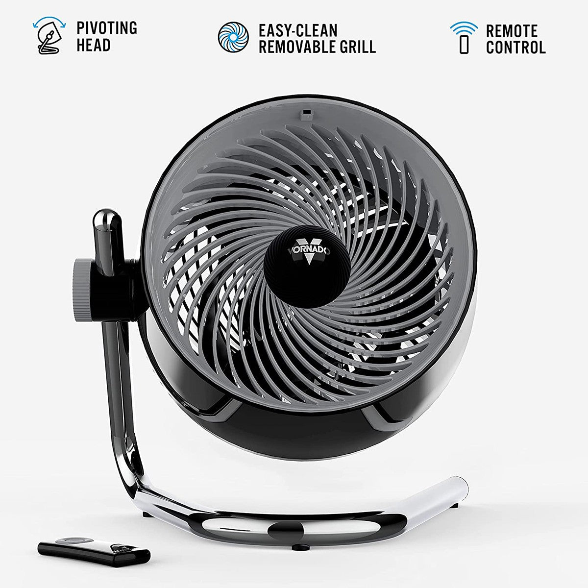Vornado Pivot6 Medium Air Circulator Fan - Features include pivoting head, remote control, & easy-clean removable grill.