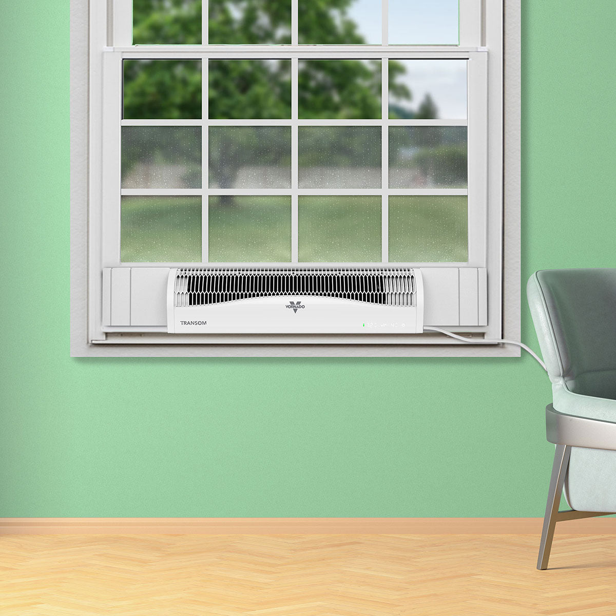 Vornado Transom Window Air Circulator Fan White Lifestyle