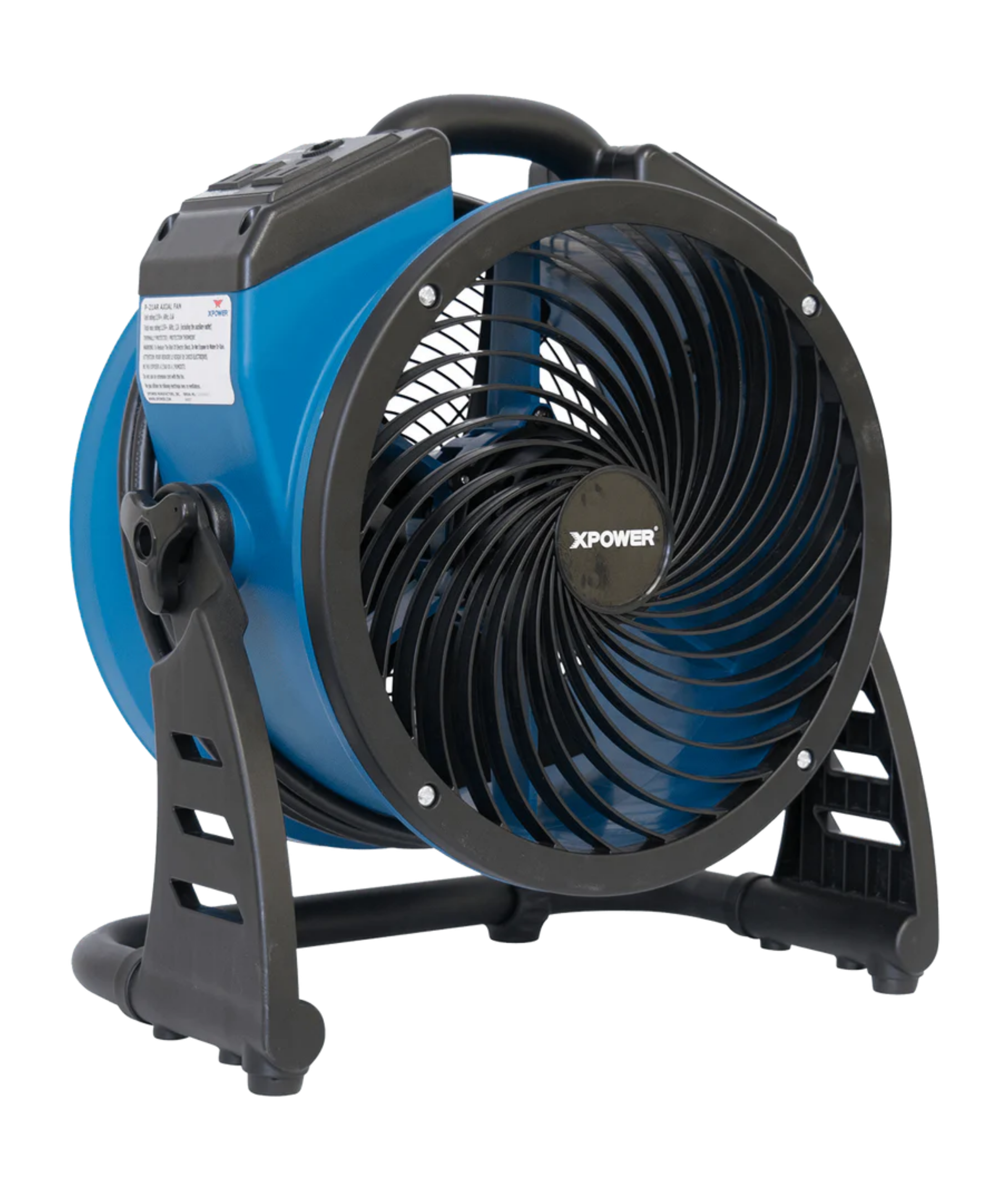 Axial air movers, or blower fans, use powerful motors with large torque to generate the high CFM airflow needed to quickly dry spaces that have been flooded. These versatile restoration fans often have fan heads that can be set in a variety of positions on a 360-degree pivot.