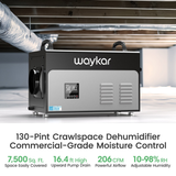 Waykar 130 Pint Crawlspace Energy Star Dehumidifier with Pump - Infographic 1