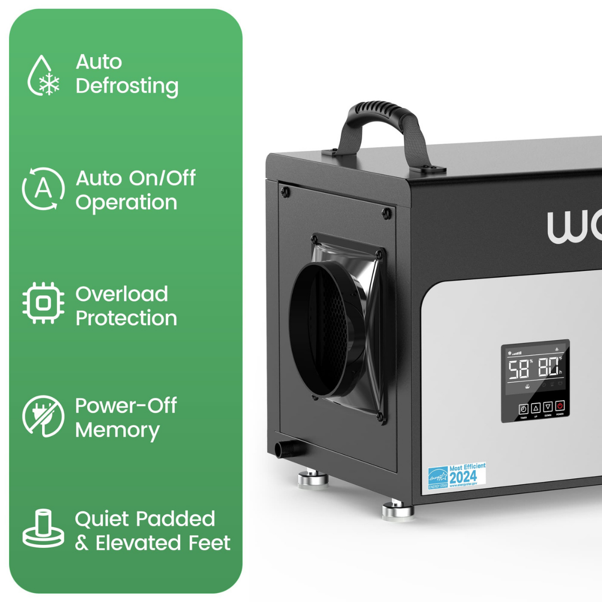 Waykar 130 Pint Crawlspace Energy Star Dehumidifier with Pump - Infographic 3
