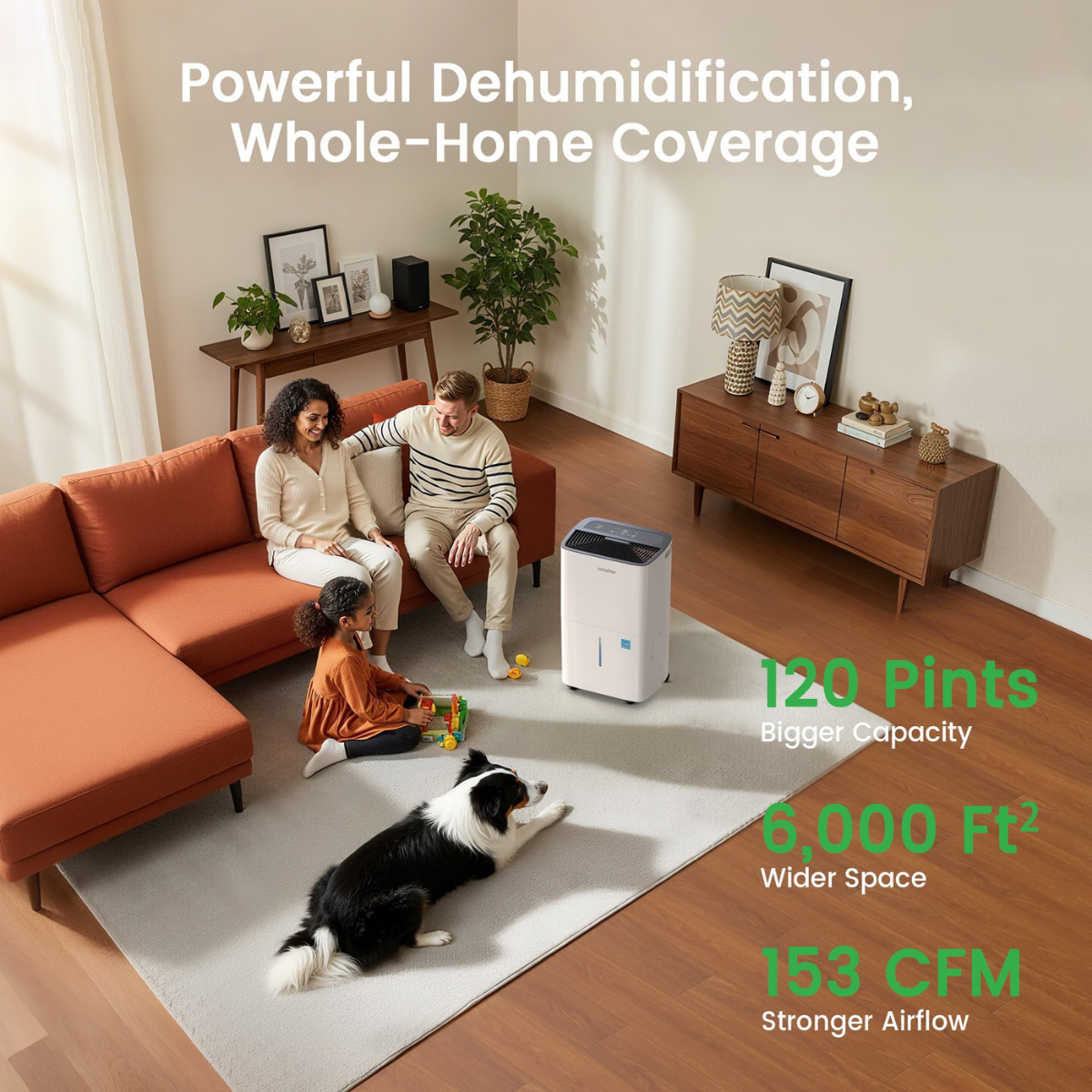 Waykar 54 Pint Energy Star Dehumidifier - Infographic 1