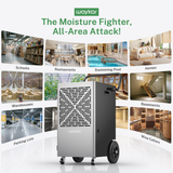 Waykar 155 Pint Portable Dehumidifier with Pump - Infographic 8