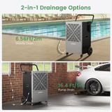 Waykar 216 Pint Portable Dehumidifier with Pump - Infographic 6