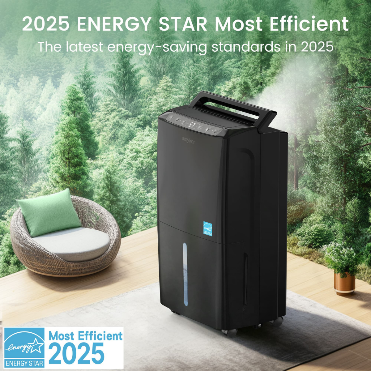 Waykar 15 Pint Energy Star Dehumidifier - Infographic 1