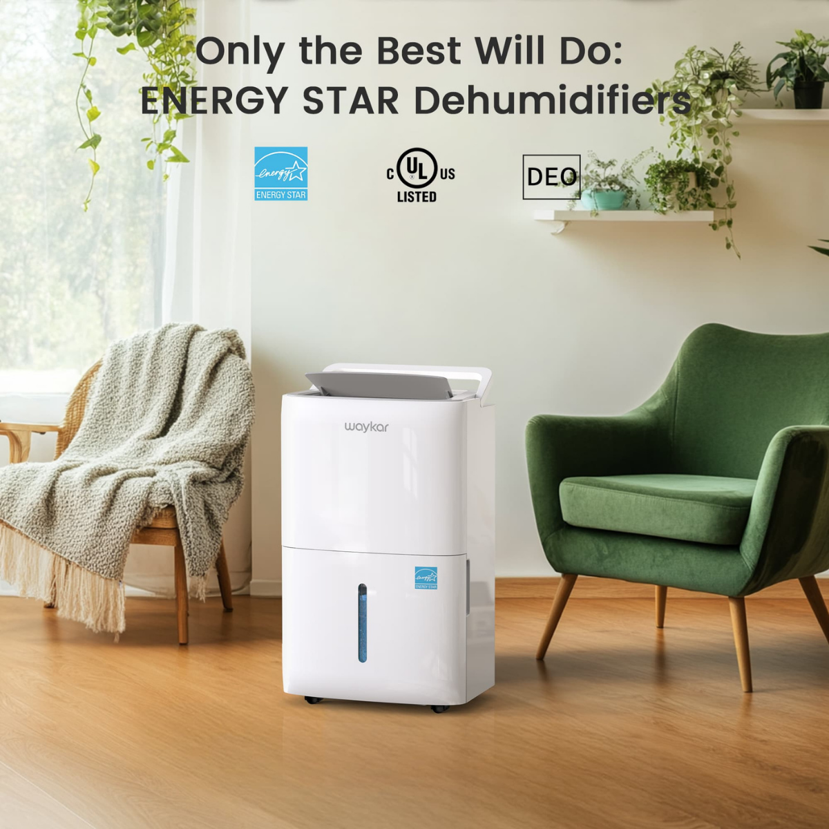Waykar 80, 120, 150 Pint Energy Star Dehumidifier - Infographic 2
