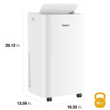 Whirlpool 12,000 BTU Portable AC with Dehumidifier - Measurements