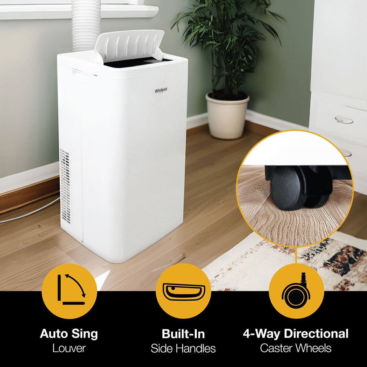 Whirlpool 14,000 BTU Portable AC with Dehumidifier - Features Slide 2