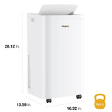 Whirlpool 14,000 BTU Portable AC with Dehumidifier - Measurements