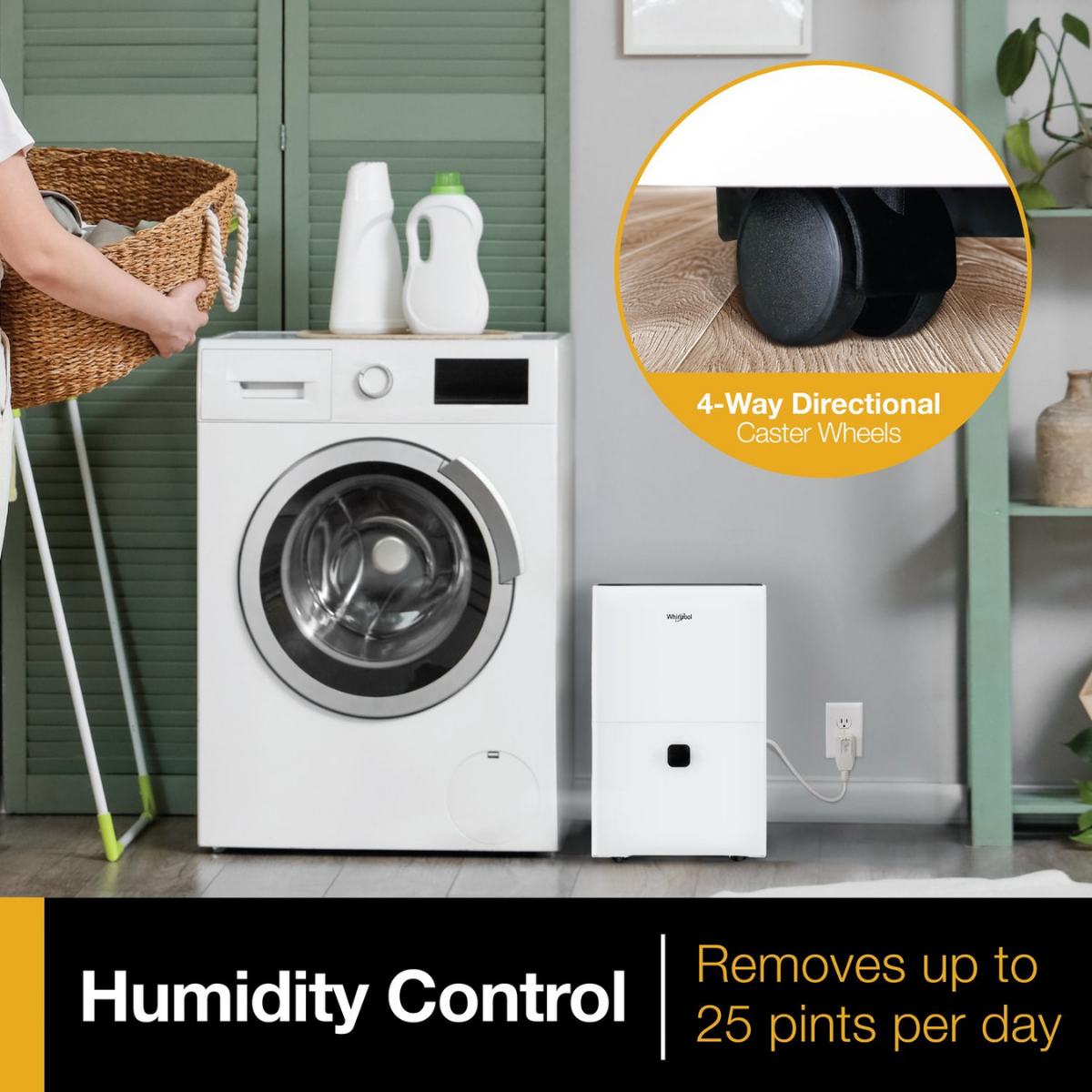 Whirlpool 25 Pint Dehumidifier - Infographic 1