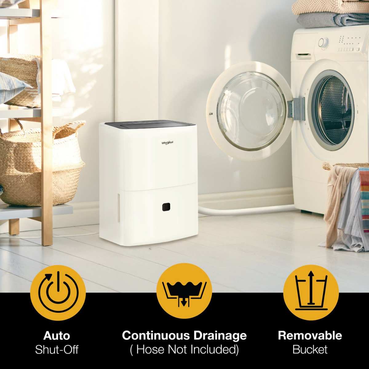 Whirlpool 50 Pint Energy Star Dehumidifier with Optional Pump - Infographic 2