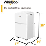 Whirlpool 10,000 BTU (6,500 BTU DOE) Portable Air Conditioner - Dimensions 28 H x 17 W x 14 D