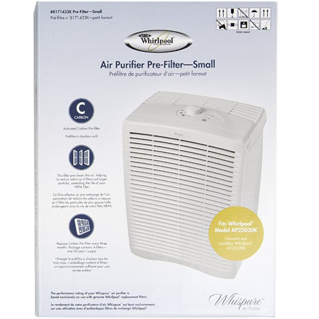 Genuine Whirlpool Carbon Pre-filter - Small (4 pack) (8171433K)