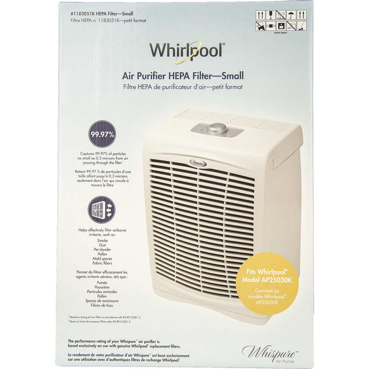 Whirlpool True HEPA Filter Small 1183051K