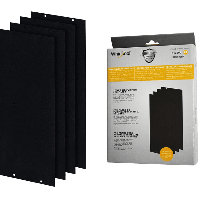 Whirlpool Nano-Silver Activated Carbon Pre-Filter for WPT80 Tower Series 4-Pack