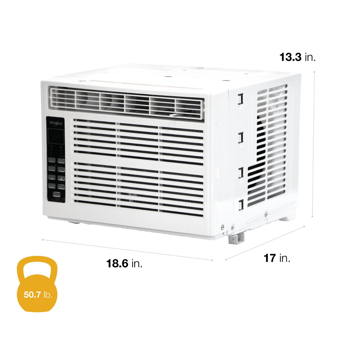 Whirlpool 8,000 BTU Window Air Conditioner - Dimensions
