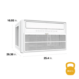 Whirlpool 18,000 BTU Inverter Window Air Conditioner - Dimensions