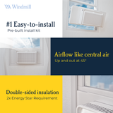 Windmill 10,000 BTU 115V Wi-Fi Enabled Window Air Conditioner w/Inverter - Easy to Install