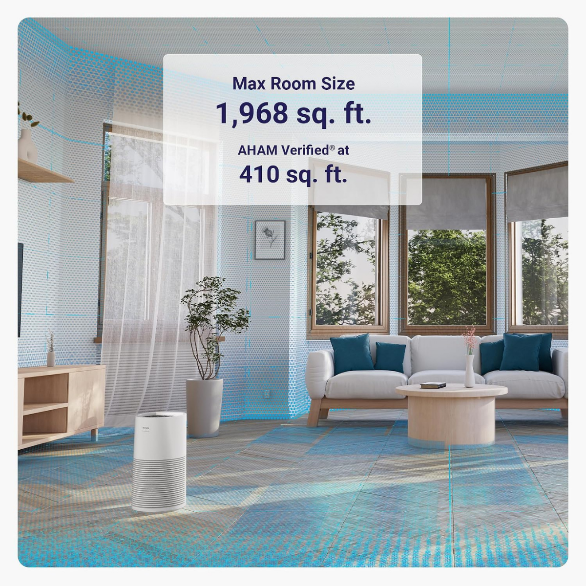Winix AT40 All-in-One 4-Stage True HEPA Wi-Fi Large Room Air Purifier - Infographic 3