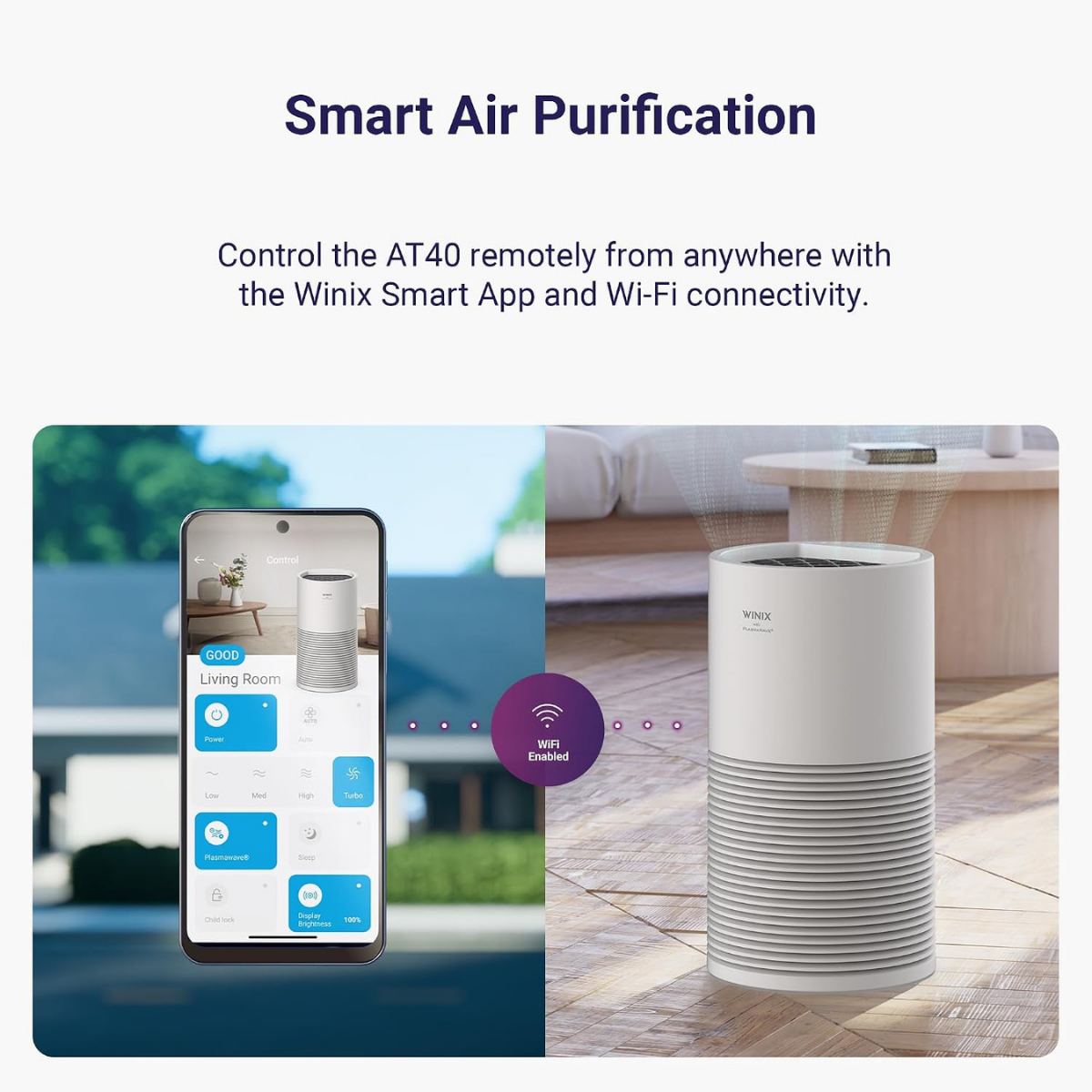 Winix AT40 All-in-One 4-Stage True HEPA Wi-Fi Large Room Air Purifier - Infographic 5