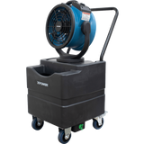 XPOWER 1000 CFM Outdoor Oscillating Misting Fan Water Pump Mobile Water Reservoir - Angle