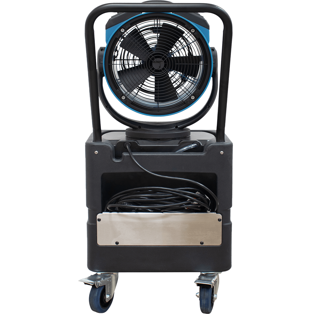 XPOWER 1000 CFM Outdoor Oscillating Misting Fan Water Pump Mobile Water Reservoir - Back