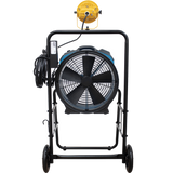 XPOWER 18-In. 3600 CFM Warehouse/Dock/Trailer Fan Kit w/ Mobile Trolley & LED Spotlight - Blue - Back