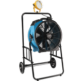 XPOWER 18-In. 3600 CFM Warehouse/Dock/Trailer Fan Kit w/ Mobile Trolley & LED Spotlight - Blue - Main