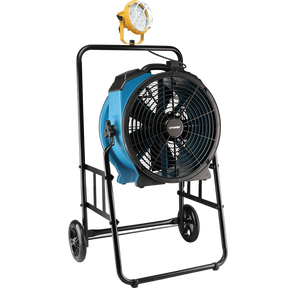 XPOWER 18-In. 3600 CFM Warehouse/Dock/Trailer Fan Kit w/ Mobile Trolley & LED Spotlight - Blue - Main