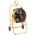 XPOWER 18-In. 3600 CFM Warehouse/Dock/Trailer Fan Kit w/ Mobile Trolley & LED Spotlight - Yellow - Main