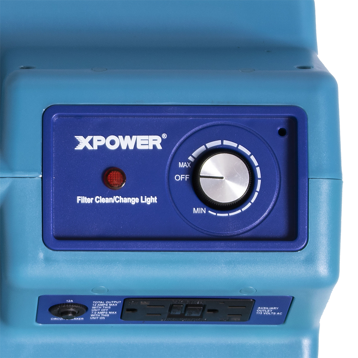 XPOWER X-4700A Professional 3-Stage HEPA Air Scrubber - Controls