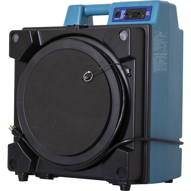 XPOWER X-4700A Professional 3-Stage HEPA Air Scrubber - Right Angle