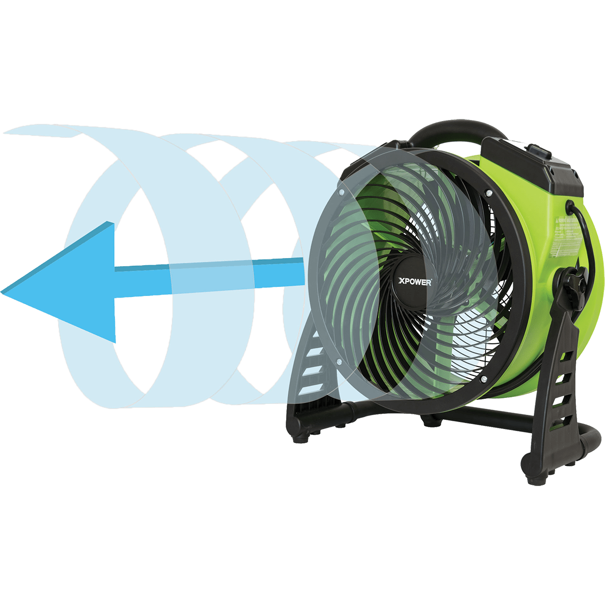 XPOWER 1300 CFM 4-Speed 13" Pro Air Circulator Utility Fan - Axial Air Flow