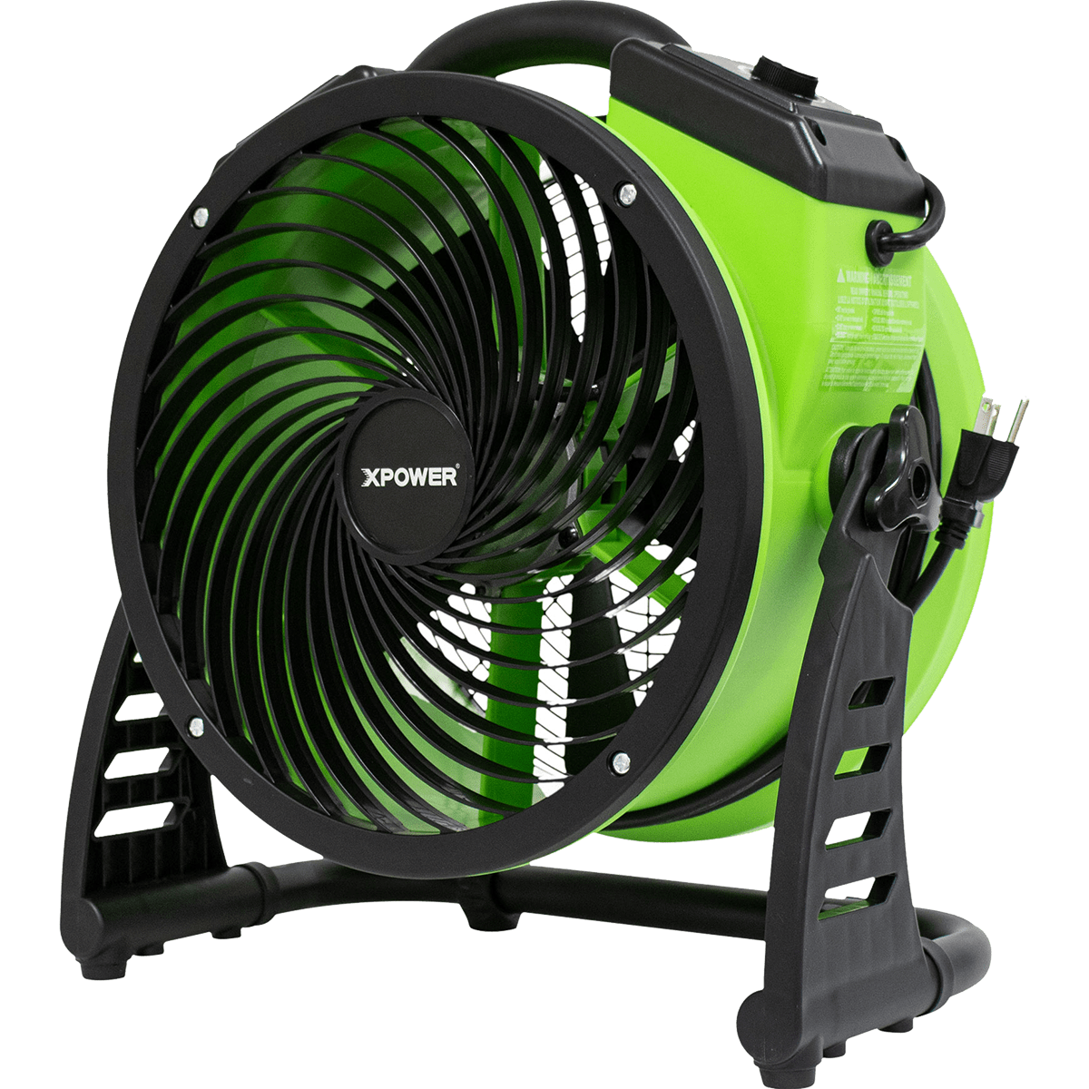 XPOWER FC-250D Pro 13-in. Brushless DC Motor Air Circulator Utility Fan - Right Angle