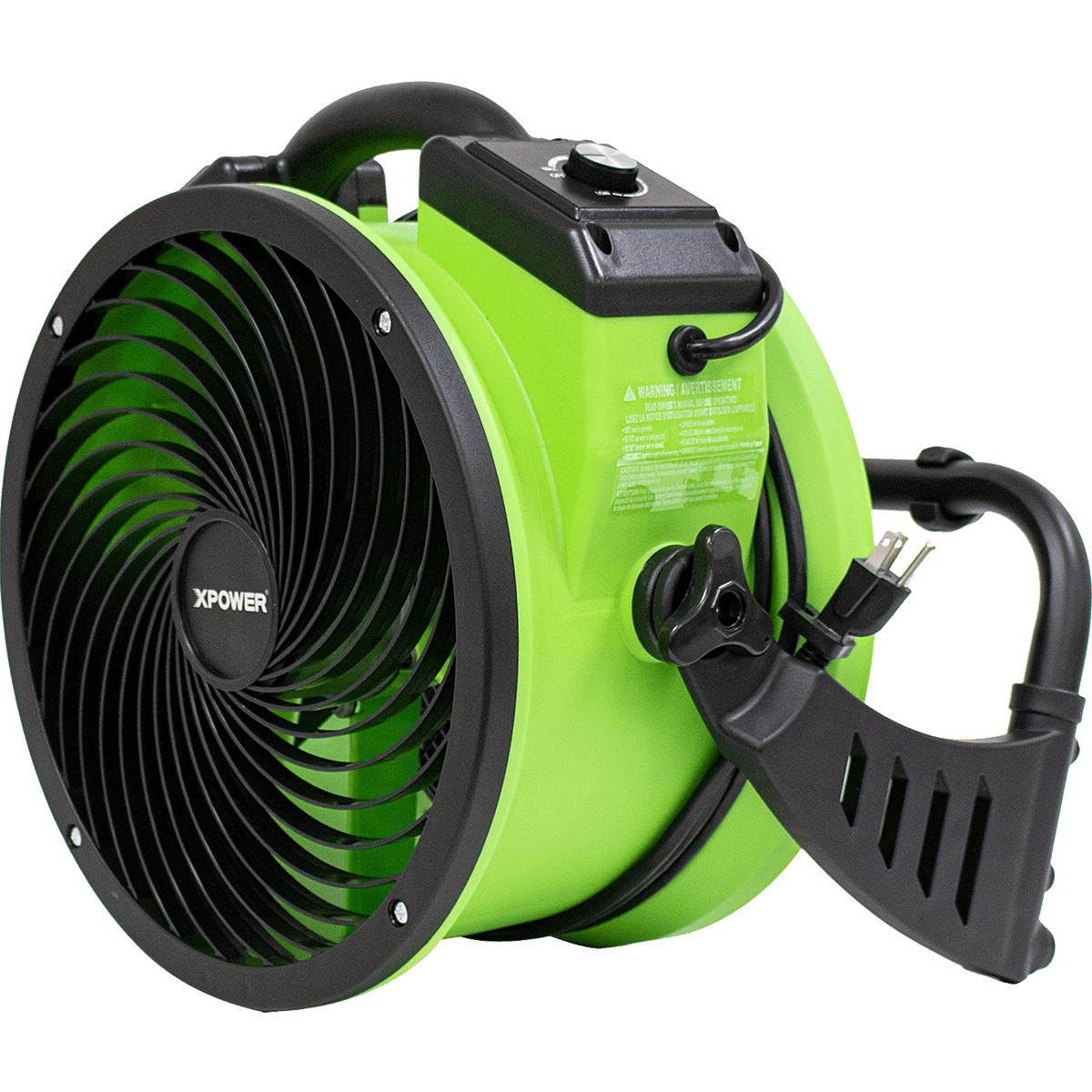 XPOWER FC-250D Pro 13-in. Brushless DC Motor Air Circulator Utility Fan - Right Back