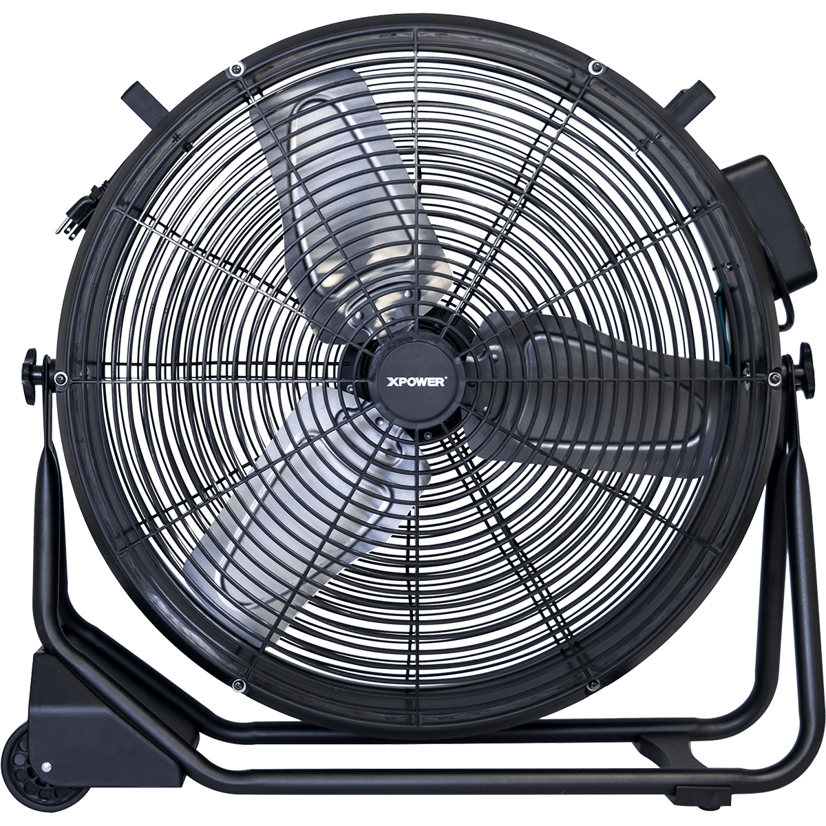 XPOWER 1/2 HP 5800 CFM Brushless DC High Velocity 24-In. Drum Fan - Front