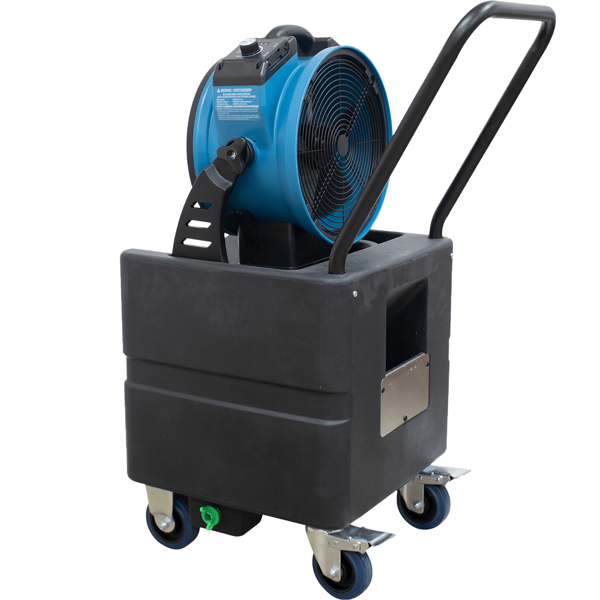 XPOWER 1000 CFM Battery Powered Outdoor Misting Fan - With Water Reservoir - Back angle