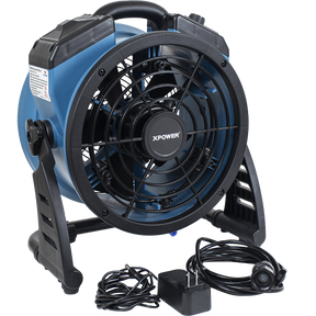 XPOWER 900 CFM Battery Powered Outdoor Misting Fan Hose Connection Charger and Hose Adaptor - Main